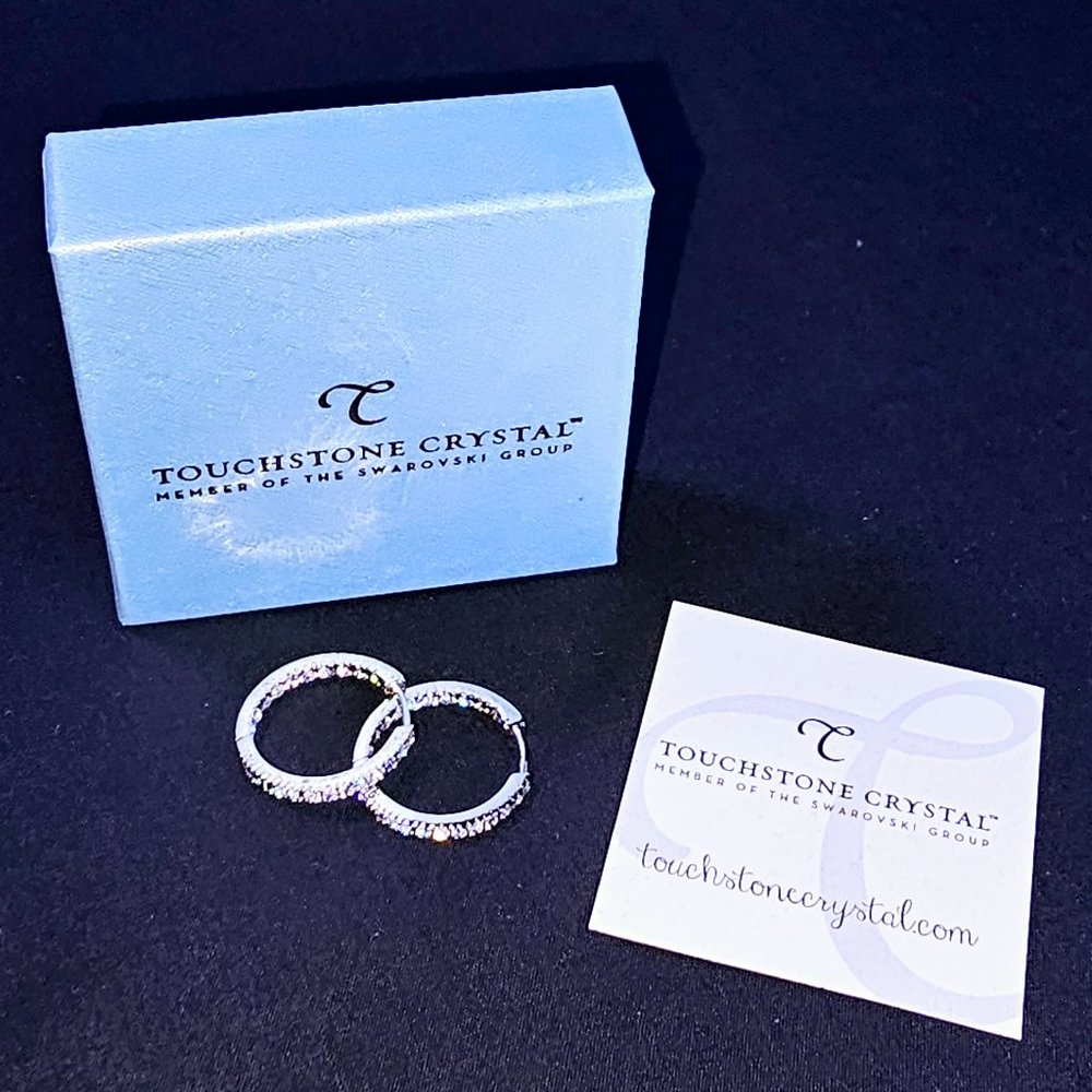 Double Take Earrings - Touchstone Crystal by Swarovski